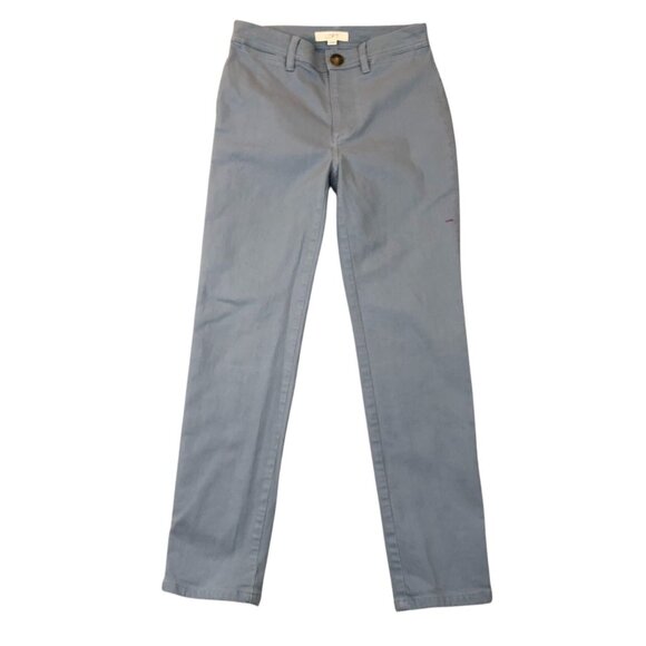 Loft Womens Pants Size 00 Petite Chino Straight Light Blue Casual Travel Classic - Picture 1 of 8